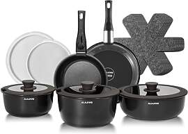 Topfset mit Abnehmbarer Griff, 17-Teilig Topfsets