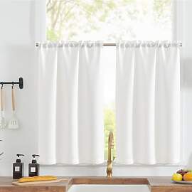 TOPICK Scheibengardine Bistrogardine Sheer Vorhang 