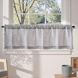 TOPICK Sheer Scheibengardine Voile Bistrogardine