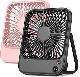 TOPK 5000mAh Tischventilator Leise 2er-Pack,