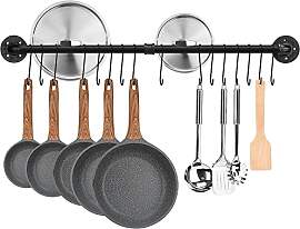 Toplife Hakenleiste Küche 100 cm, schwarze