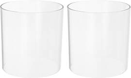 TOPPERFUN 2 PCS Glaszylinder für Kerzen, 10x10cm