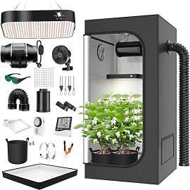 TOPRON Growzelt Komplettset Led Grow Tent Kit 200W 