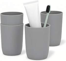 Topsky 4 Stück zahnputzbecher，zahnputzbecher