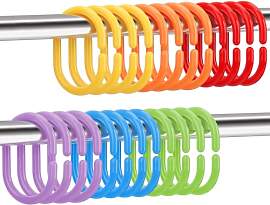 Top-spring Duschvorhangringe aus Kunststoff, 24