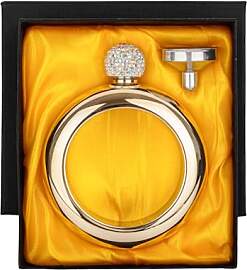 TOPTIE 3,5 Oz Armreif Flachmann Edelstahl,