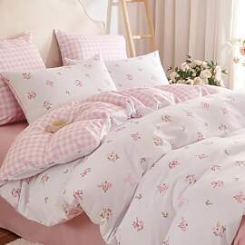 Tospass Mädchen Bettwäsche 135x200 Blumen Weiß