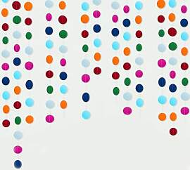 Tourima 13 Metres Round Paper Garland Colourful