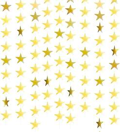 Tourima 3 Stück Goldene Sterngirlande Banner