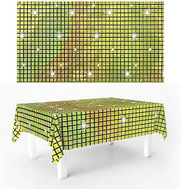Tourima Disco Tischdecke Gold 1x2,7m Glitzer