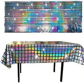 Tourima Disco Tischdecke Silber 1×2,7 m aus