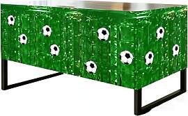 Tourima DIY Fußball Lametta Tischrock Set Grün
