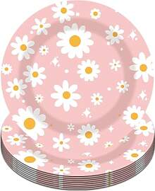 Tourima Gänseblümchen Pappteller 9 Zoll 10 Pcs