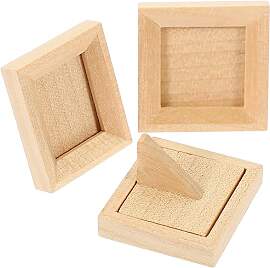 Toyvian DIY-Fotorahmen Aus Holz 3 Stück