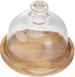 Toyvian Mini Tortenplatte mit Glasglocke, Runde