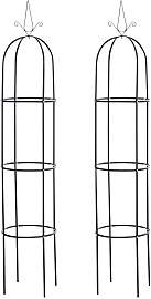 TPFGarden 2er Set Rosensäule Roman II schwarz