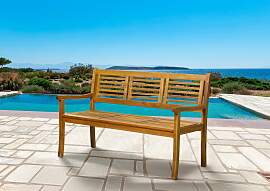 TPFGarden Gartenbank Akana - 3-Sitzer mit Arm- und 