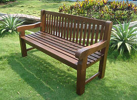 TPFGarden® Gartenbank Holzbank BRISTAL 3-Sitzer