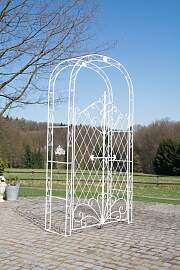 TPFGarden Rosenbogen mit Tor Melia - weiß Stück