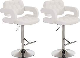TPFLiving 2er Set Barhocker Dubai Gestell Metall