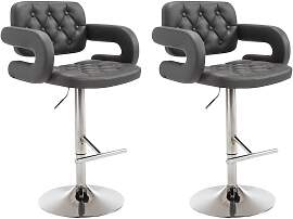 TPFLiving 2er Set Barhocker Dubai Gestell Metall