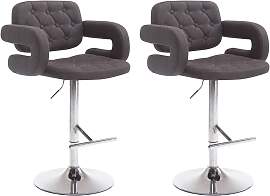 TPFLiving 2er Set Barhocker Dubai Gestell Metall