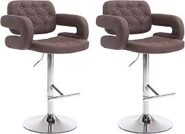 TPFLiving 2er Set Barhocker Dubai Gestell Metall