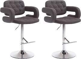 TPFLiving 2er Set Barhocker Dubai Gestell Metall
