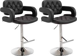 TPFLiving 2er Set Barhocker Dubai Gestell Metall