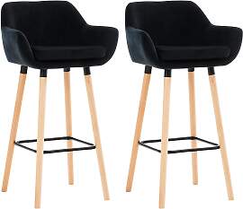 TPFLiving 2er Set Barhocker Grande Gestell Holz