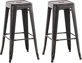TPFLiving 2er Set Barhocker Joy Metall -
