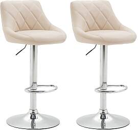 TPFLiving 2er Set Barhocker Lazius Gestell Metall