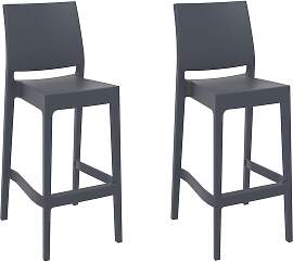 TPFLiving 2er Set Barhocker Maybrit Kunststoff -