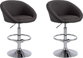 TPFLiving 2er Set Barhocker Mia Gestell Metall in