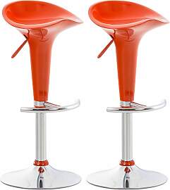 TPFLiving 2er Set Barhocker Saturn Gestell Metall