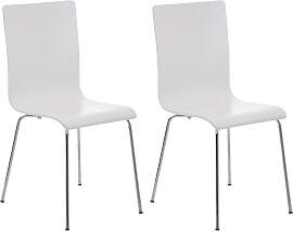 TPFLiving 2er Set Besucherstuhl Peppo mit Holzsitz 