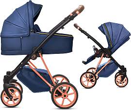TPFLiving 2in1 Kinderwagen Royal Kunstleder -