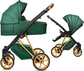 TPFLiving 2in1 Kinderwagen Royal Kunstleder -