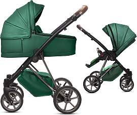 TPFLiving 2in1 Kinderwagen Royal Kunstleder -