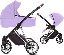 TPFLiving 2in1 Kinderwagen Ultra Stoff - Lila /