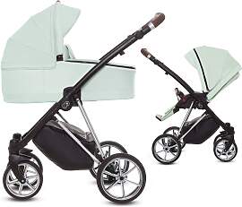 TPFLiving 2in1 Kinderwagen Ultra Stoff - Mint /