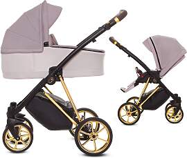 TPFLiving 2in1 Kinderwagen Ultra Stoff - Pastel /