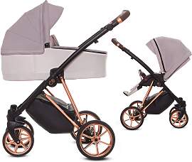 TPFLiving 2in1 Kinderwagen Ultra Stoff - Pastel /