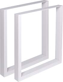 TPFLiving 2x Tischbeine Venix 80 cm - weiß Stück