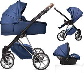 TPFLiving 3in1 Kinderwagen Royal Kunstleder -