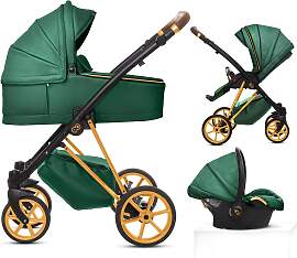 TPFLiving 3in1 Kinderwagen Royal Kunstleder -