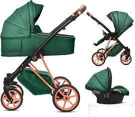 TPFLiving 3in1 Kinderwagen Royal Kunstleder -