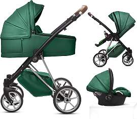 TPFLiving 3in1 Kinderwagen Royal Kunstleder -