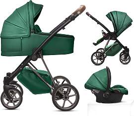 TPFLiving 3in1 Kinderwagen Royal Kunstleder -