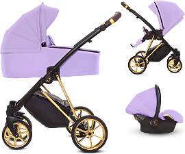 TPFLiving 3in1 Kinderwagen Ultra Stoff - Lila /
